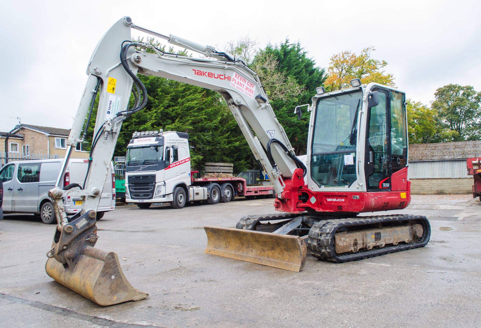 Takeuchi TB260 6 tonne rubber tracked midi excavator  Year: 2016 S/N: 126001565 Recorded Hours: 3163