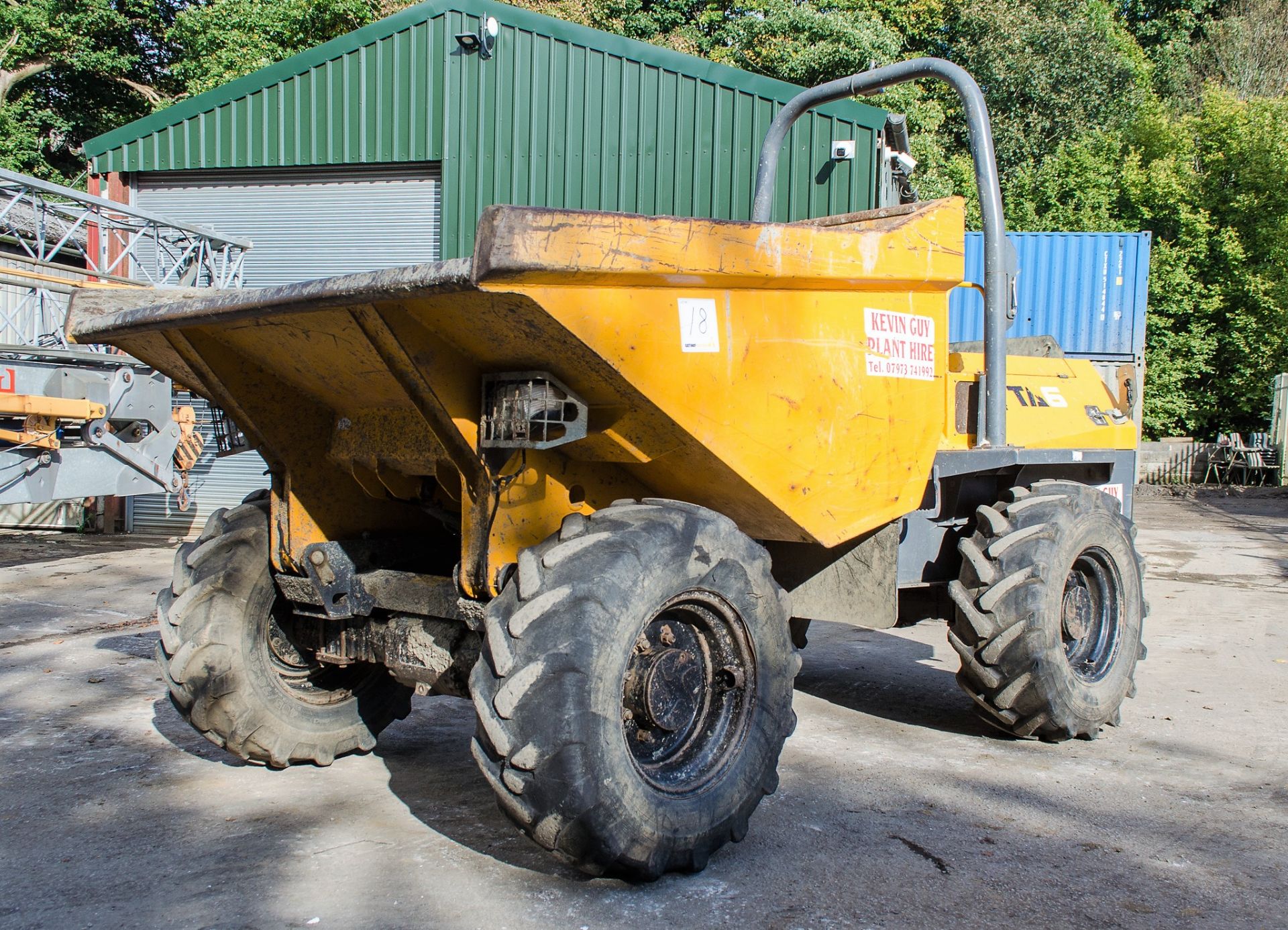 Terex TA6 6 tonne straight skip dumper  Year: 2013 S/N: ED1MS3949 Recorded Hours: 2268