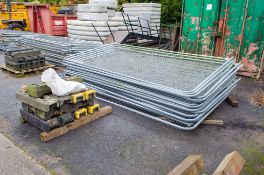 20 - Heras fence panels c/w 12 rubber feet & clips