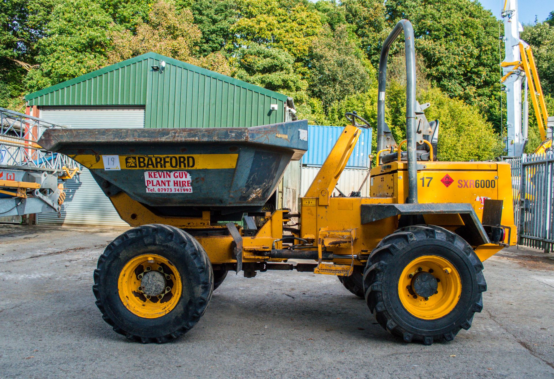 Barford SXR 6000 6 tonne swivel skip dumper  Year: 2007  S/N: SXR62076 Recorded Hours: 2310 17 - Image 8 of 20