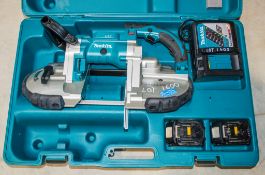 Makita DPB180 cordless handheld bandsaw C/w 2 batteries, charger and carry case A956406