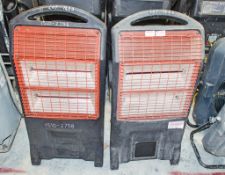 2 - Rhino TQ3 110v infrared heaters ** 1 cord cut ** 1510-2758