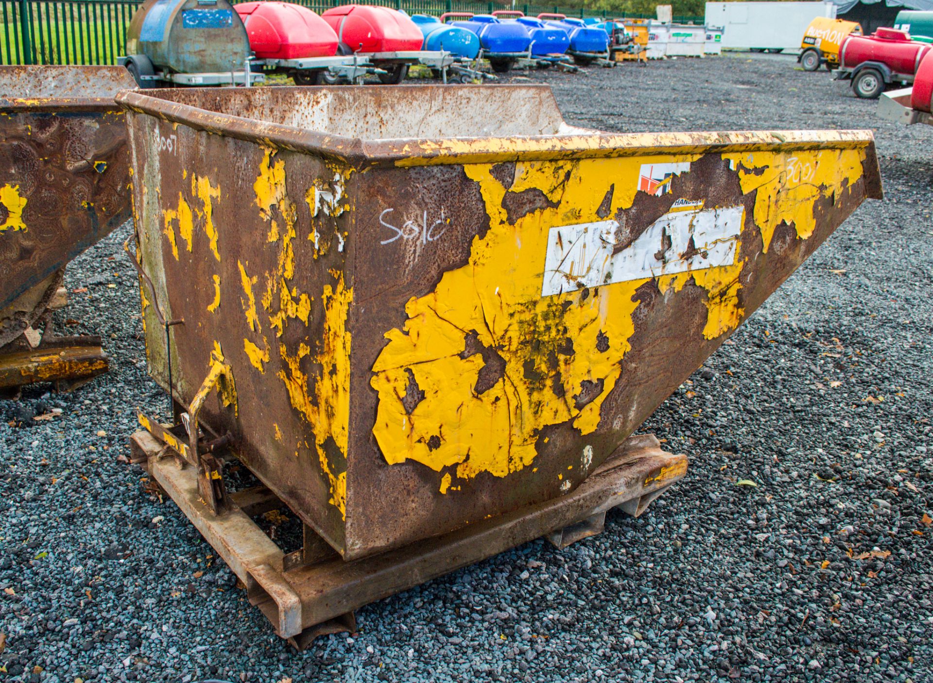 Steel forklift tipping skip 3007 - Image 2 of 2