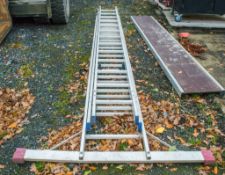 Triple stage extending aluminium ladder  A840874