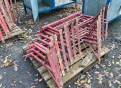 Pallet of steel trestles