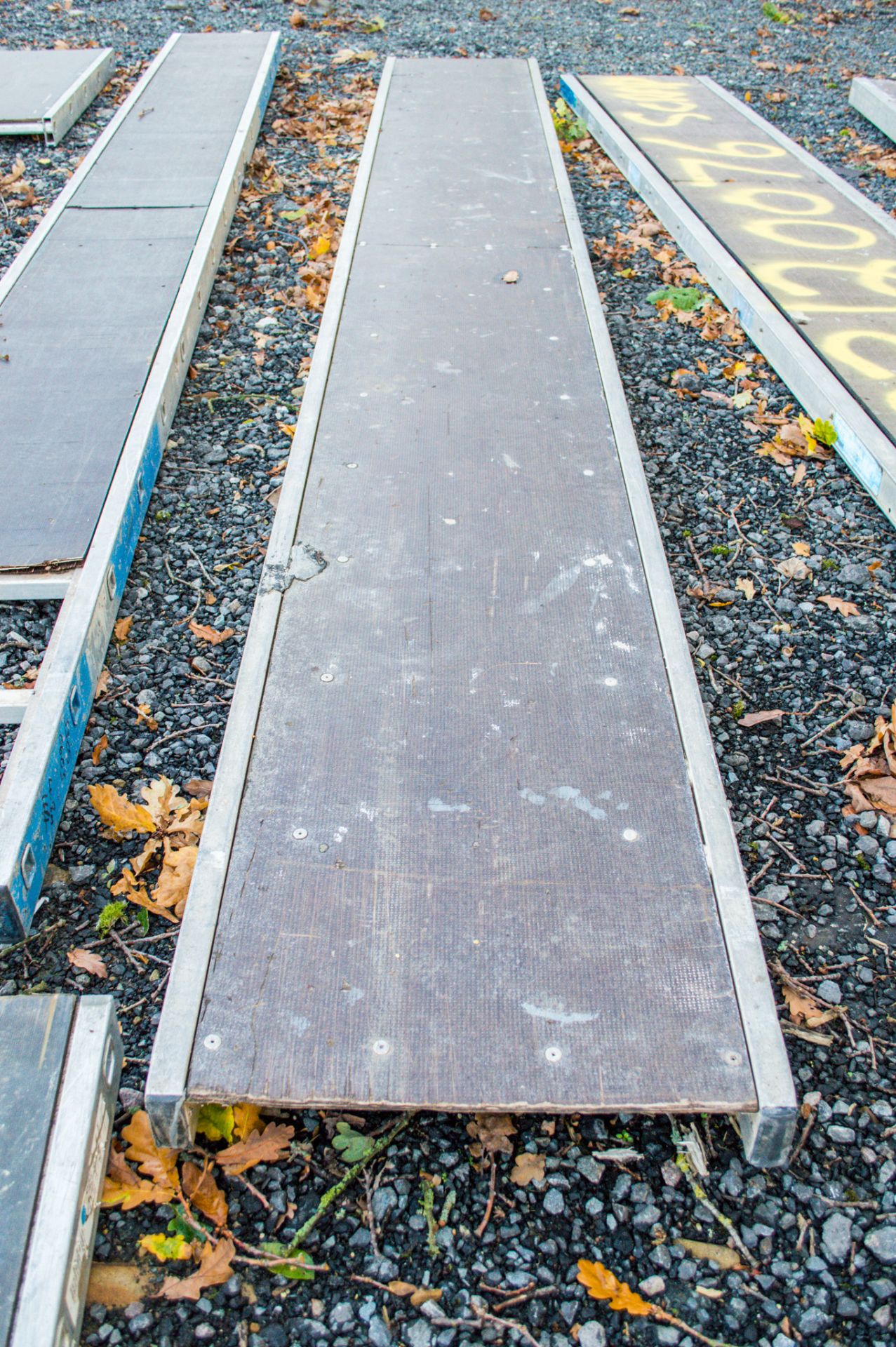 Aluminium staging board approximately 16ft long