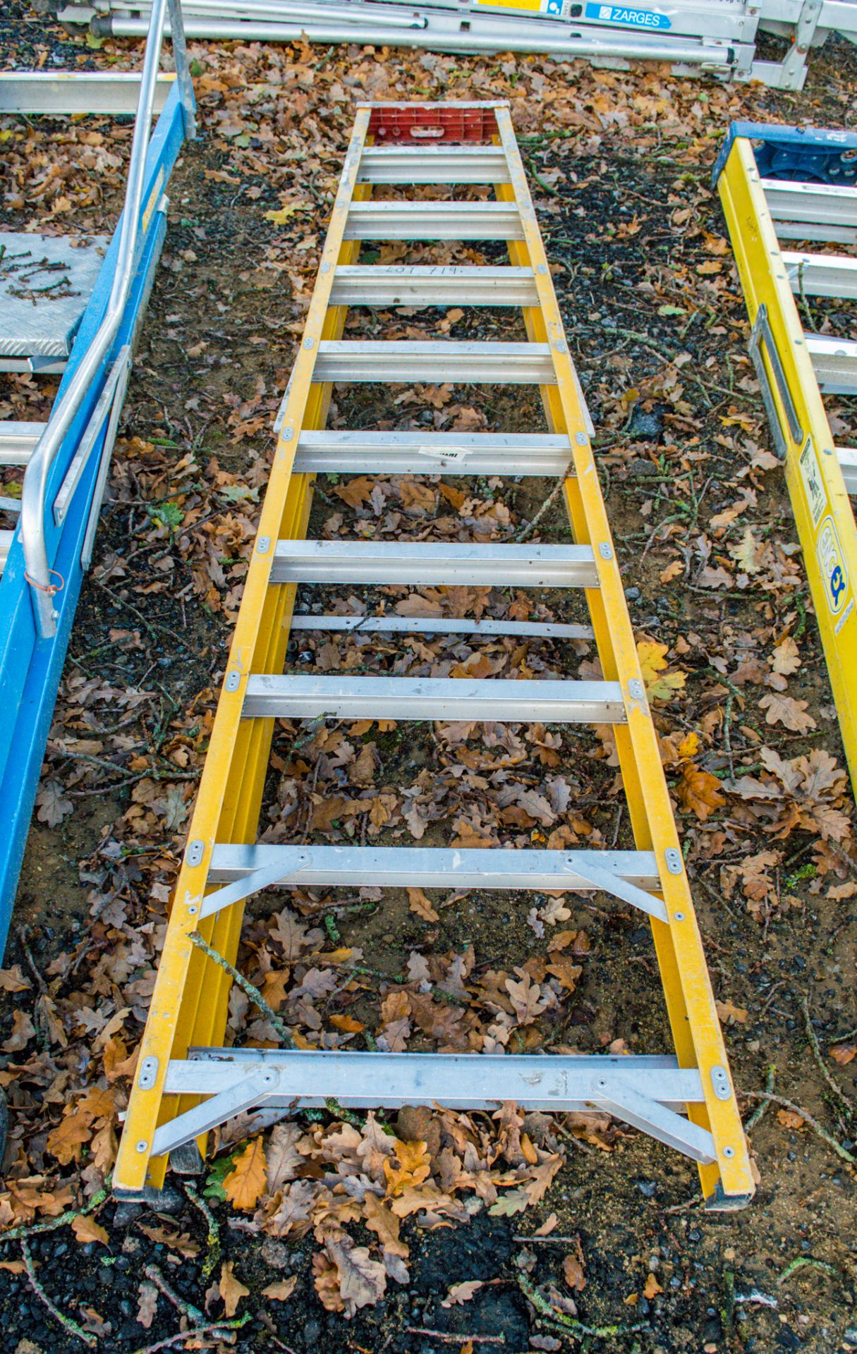 10 tread fibre glass frames aluminium step ladder LL-1153