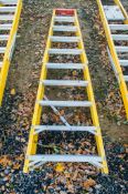 10 tread fibre glass framed aluminium step ladder 1809-LYT0288R
