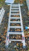 Two stage aluminium extendable ladder LL-3079
