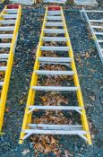 12 tread fibre glass framed aluminium step ladder 1801-LYT0026