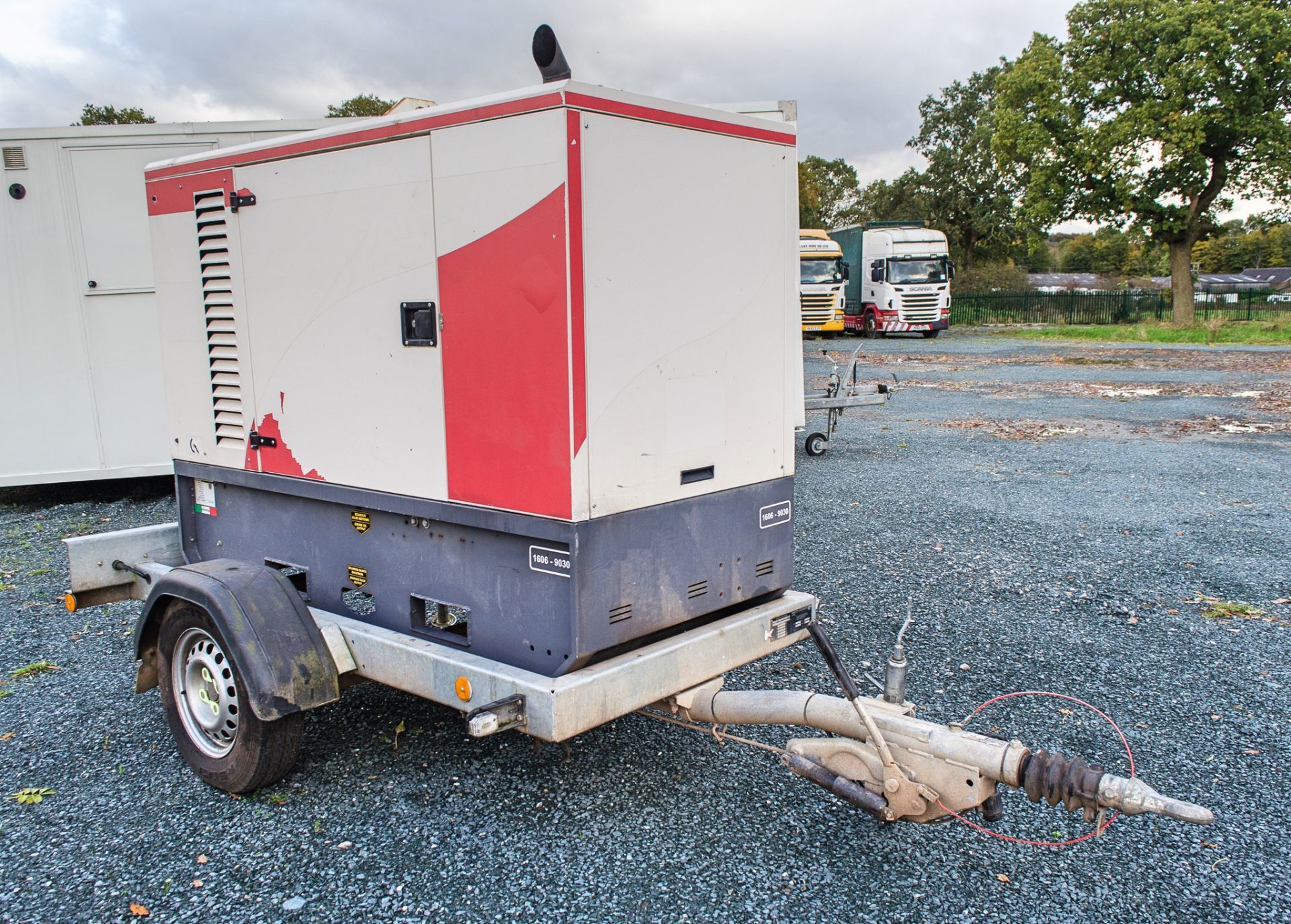 GE YA 022/020 SS 20 kva diesel driven trailer mounted diesel driven generator Year: 2015 S/N: