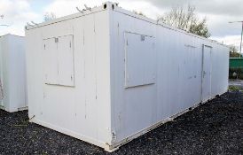 32 ft x 10 ft steel anti-vandal site office unit Comprising of: canteen/office & office c/w keys