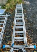 Zarges three stage aluminium extendable ladder 33460240