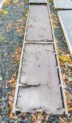 Aluminium staging board approximately 12ft long ** Board damaged **