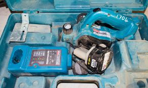 Makita 1051D 14.4 cordless planer C/w charger, battery and carry case