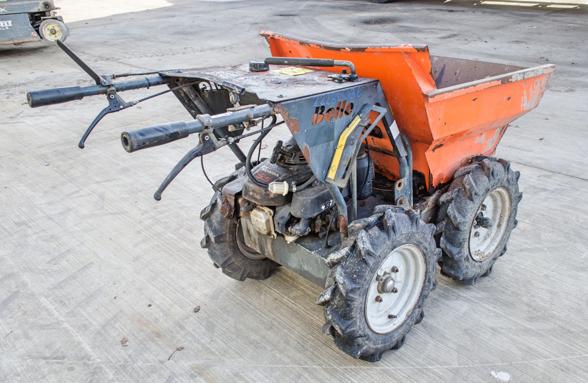 Belle BMD petrol driven walk behind powered barrow 22280036 - Image 3 of 7