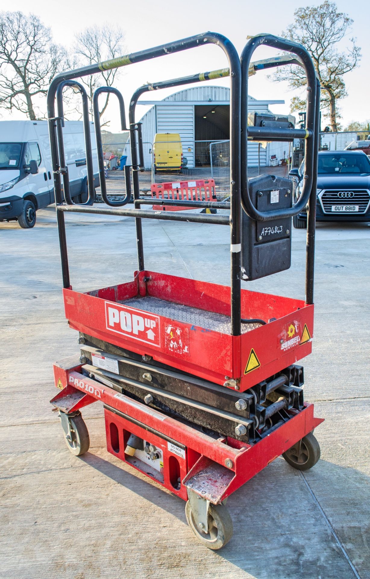 Pop Up Pro 10 battery electric push around scissor lift A774843