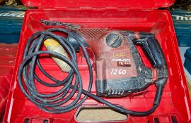 Hilti TE300 110v SDS rotary hammer drill c/w carry case ** Chuck missing **