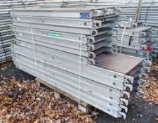 Pallet of 13 1.8 & 2.5 metre aluminium scaffold tower staging boards