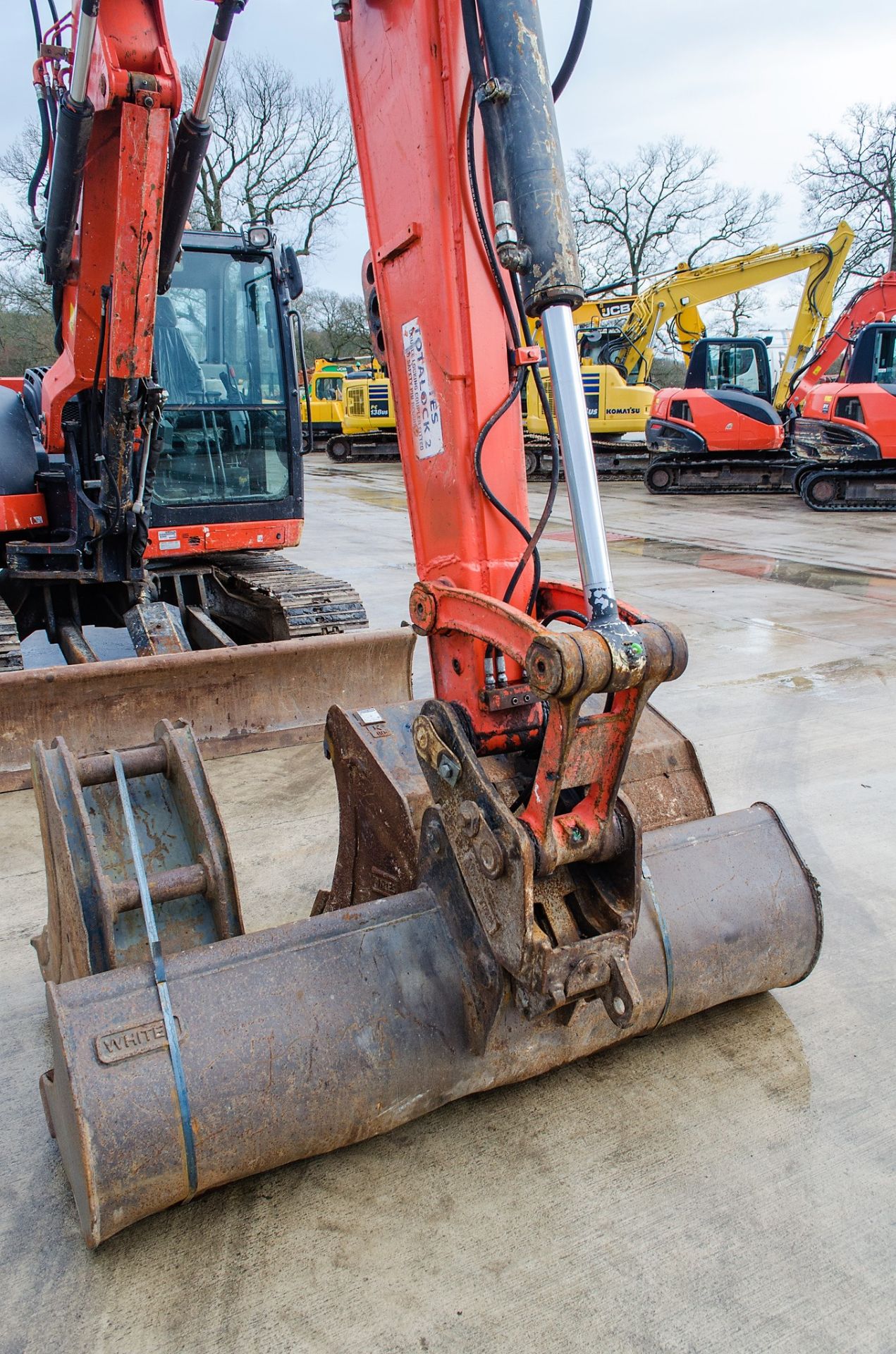 Kubota KX80-4 8 tonne steel tracked excavator Year: 2018 S/N: 42348 Recorded Hours: 5968 blade, - Image 13 of 23