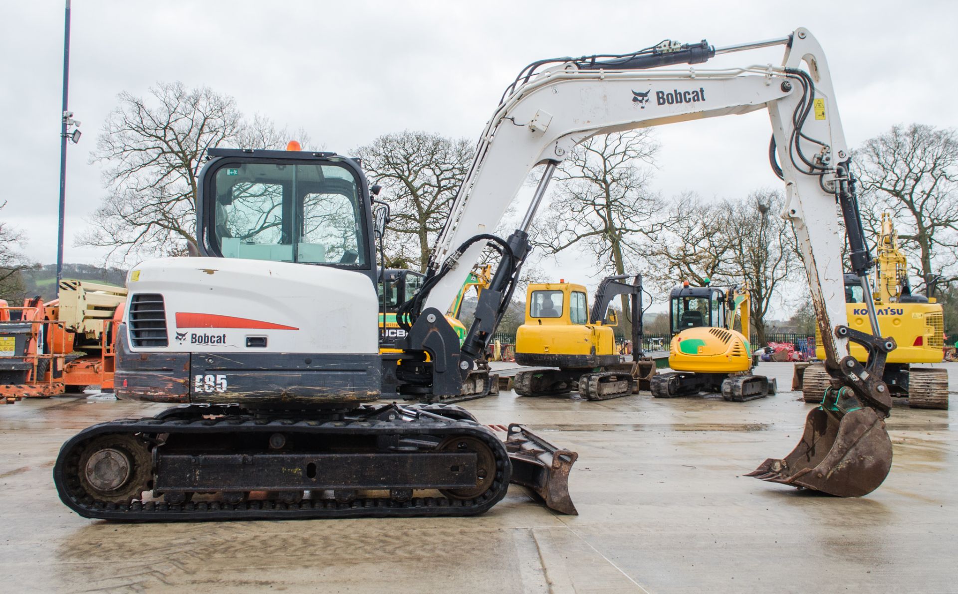 Bobcat E85 8.5 tonne rubber tracked midi excavator Year: 2014 S/N: 11964 Recorded Hours: 3612 blade, - Image 8 of 22