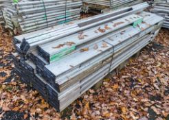 Pallet of approximately 28 miscellaneous aluminium toe boards ** as photographed **