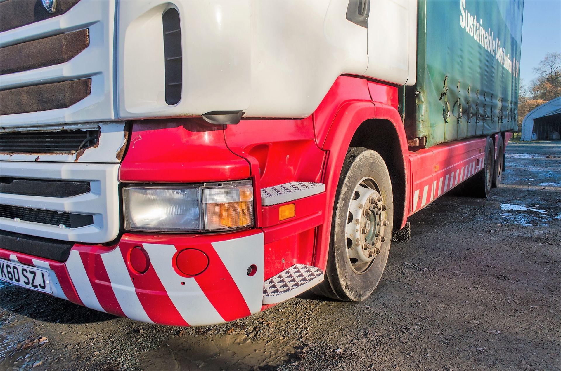 Scania R440 Topline 6 x 2 26 tonne curtain sided draw bar lorry Registration number: PK60 SZJ Date - Image 9 of 26