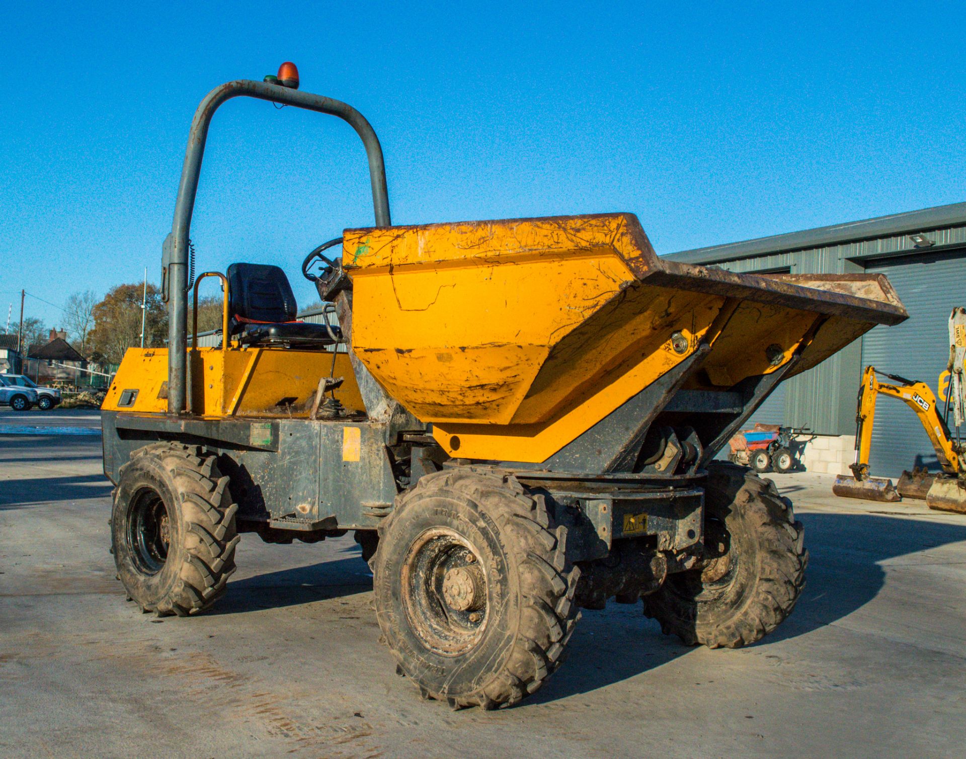 Terex 3 tonne swivel skip dumper Year: 2008 S/N: E801FS056 Recorded Hours: Not displayed (clock - Image 2 of 19