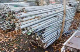 Large quantity of miscellaneous aluminium scaffold tower brace poles as photographed