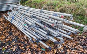 Pallet of various aluminium scaffold tower brace poles and stabiliser legs ** as photographed **