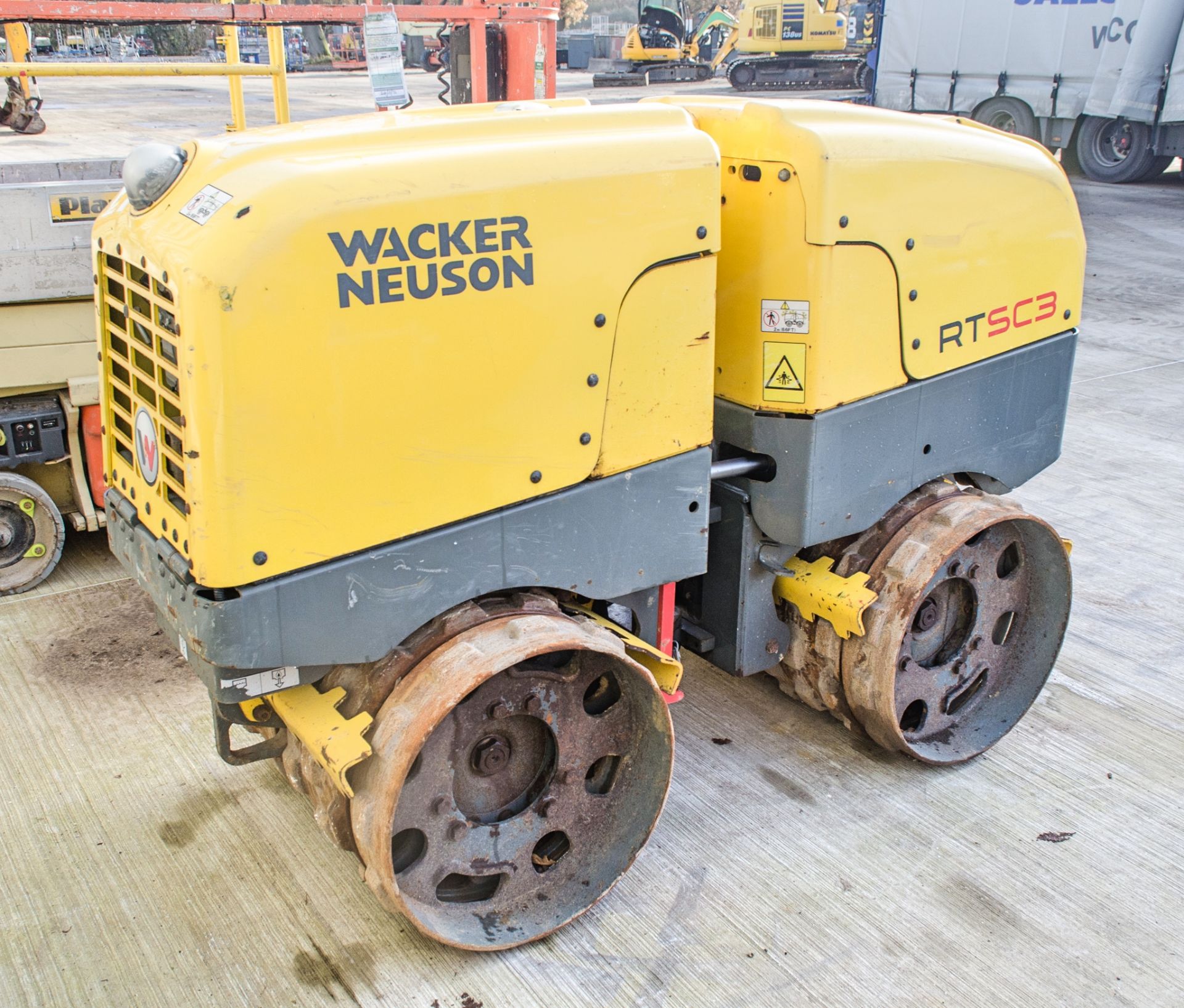 Wacker Neuson RTSC3 diesel driven remote control trench roller Year: 2016 S/N 24311792 Recorded - Image 3 of 10