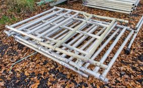 Pallet of 5 miscellaneous Boss aluminium scaffold end frames as photographed