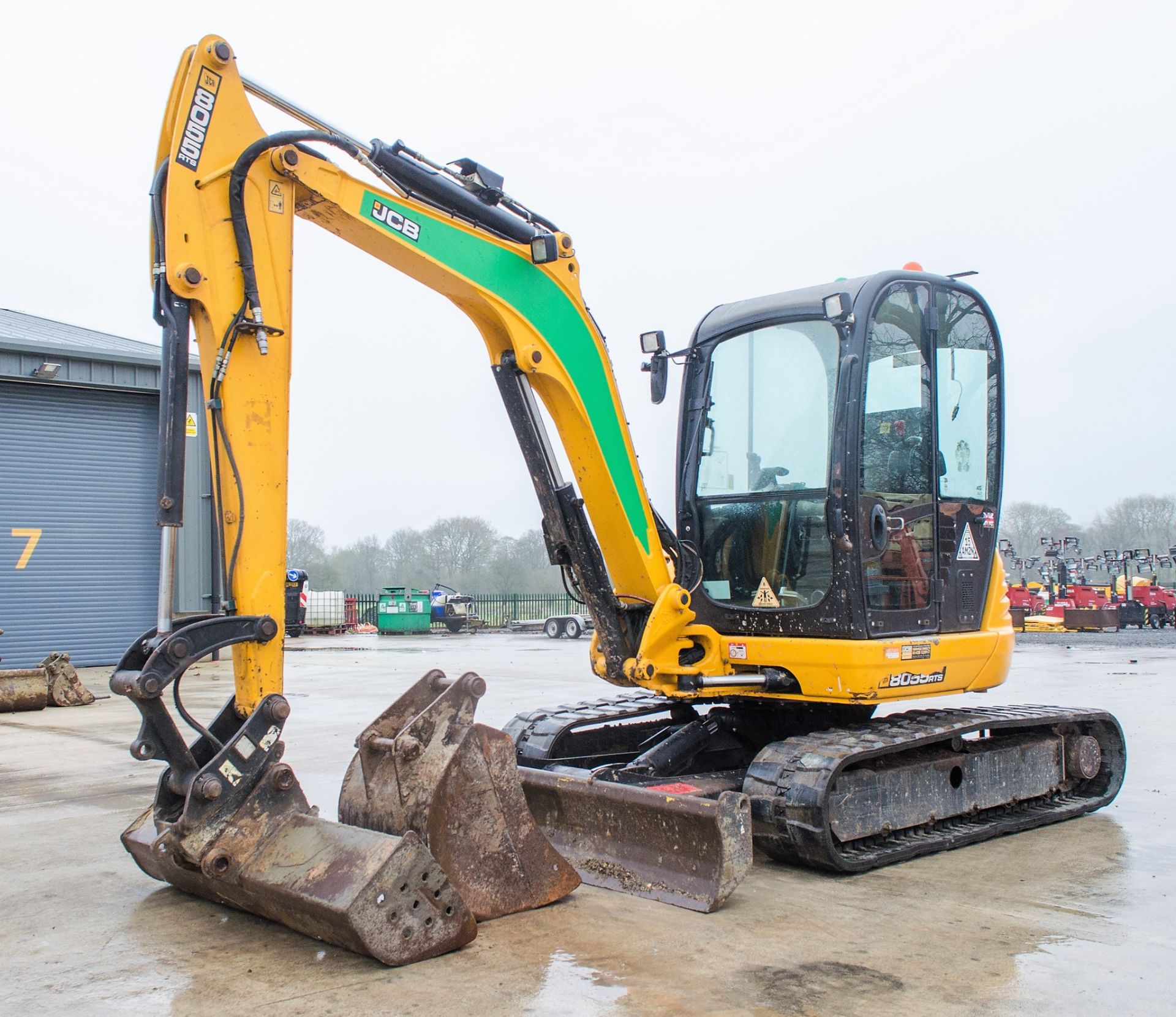 JCB 8055 RTS 5.5 tonne rubber tracked midi excavator Year: 2015 S/N: 2426200 Recorded hours: 2019