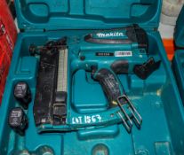 Makita GF600 7.2v cordless nail gun c/w 2 batteries and carry case ** No charger ** 1410-8246