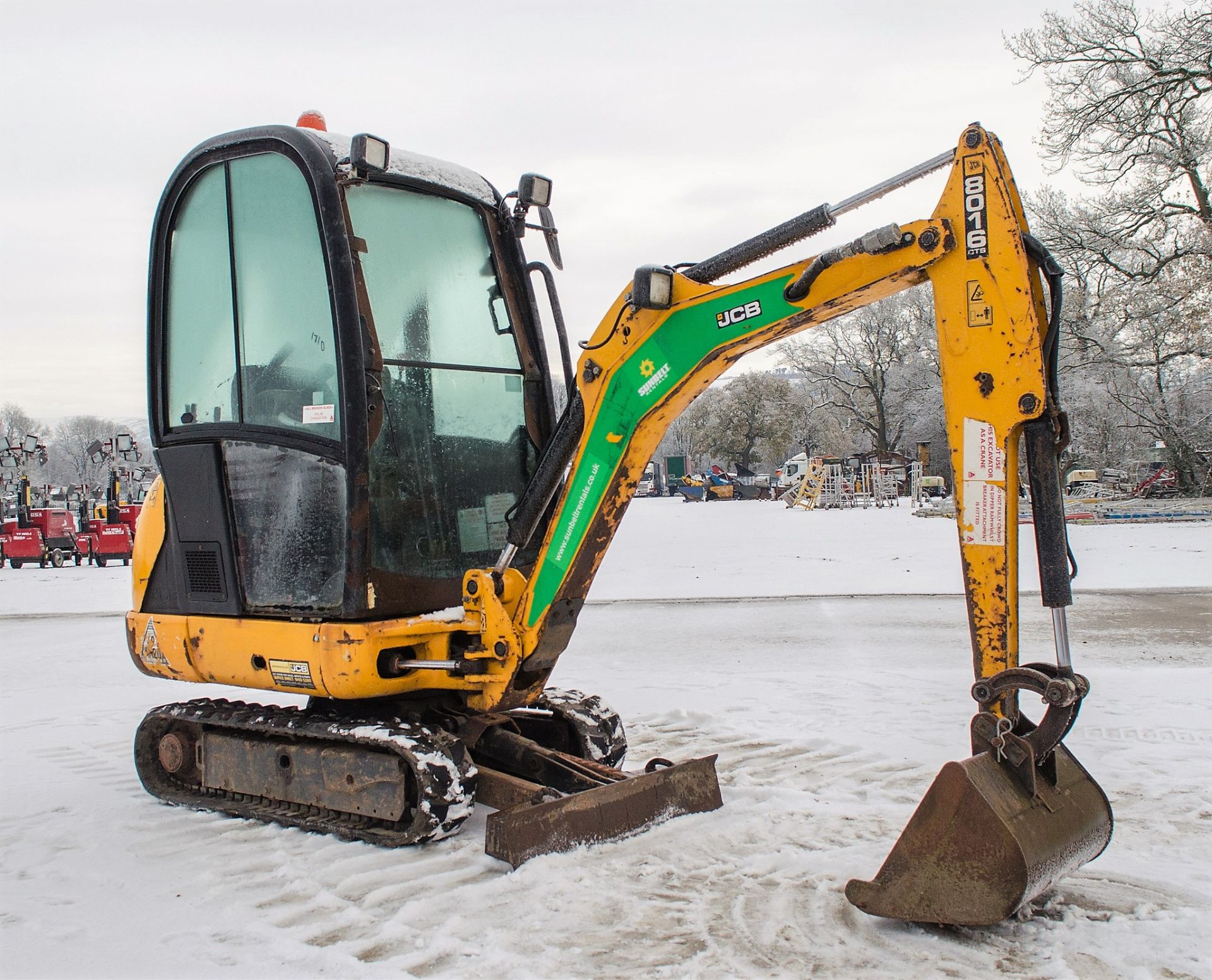 JCB 801.6 1.6 tonne rubber tracked mini excavator Year: 2015 2071810 Recorded hours: 1833 Blade, - Image 2 of 20