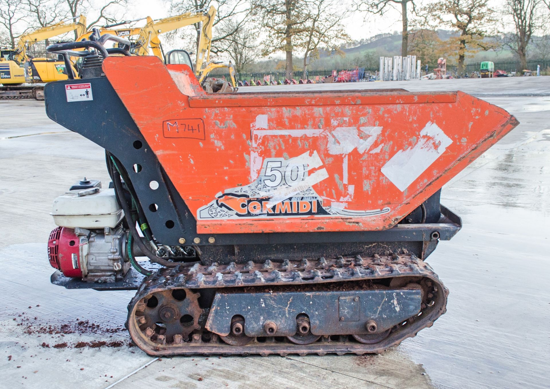 Cormidi 50 petrol driven walk behind high tip rubber tracked dumper Year: 2006 S/N: 44430 M741 - Image 6 of 14