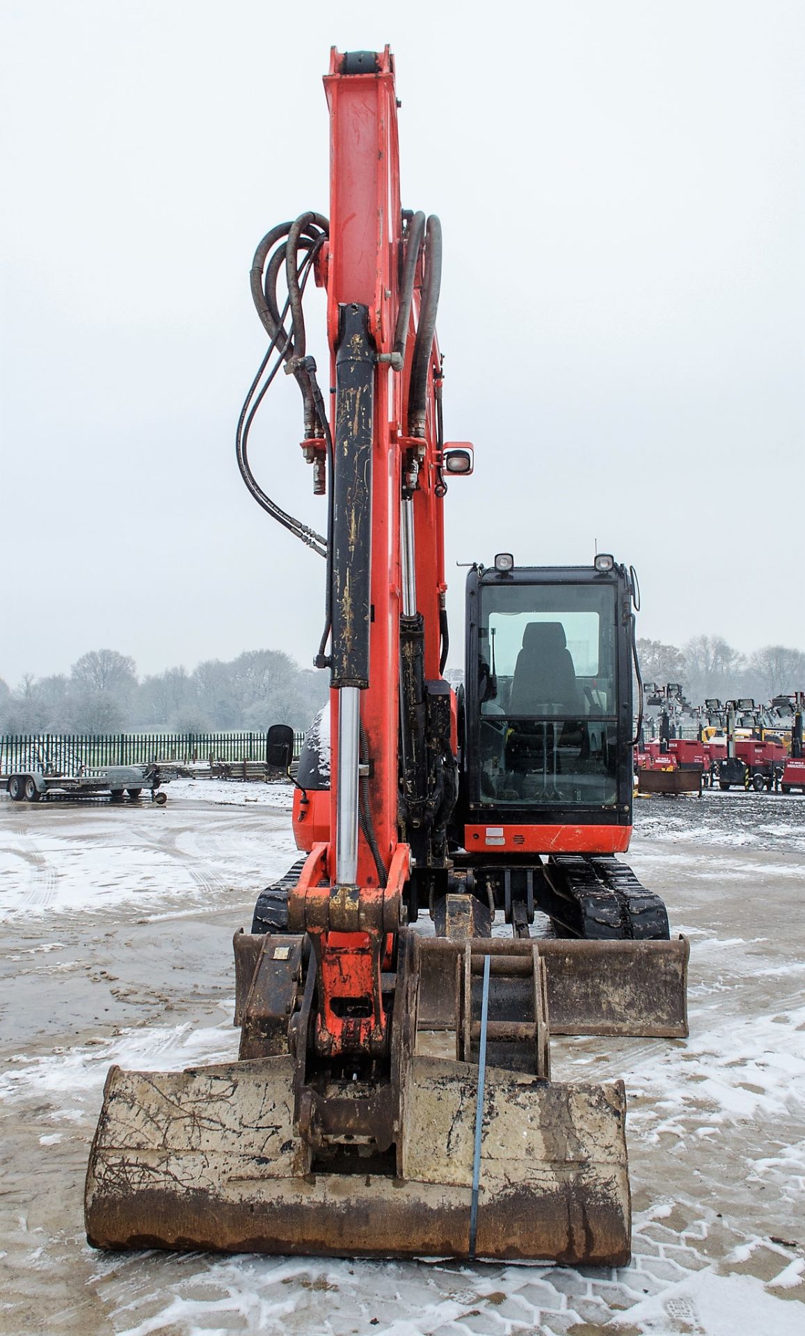 Kubota KX080-4 8 tonne rubber tracked excavator Year: 2014 S/N: 32342 Recorded Hours: 6806 blade, - Image 5 of 22