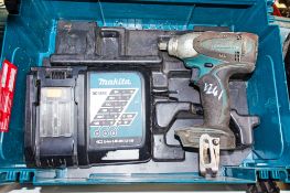 Makita 18v 1/2 inch cordless impact wrench c/w charger and carry case ** No battery **