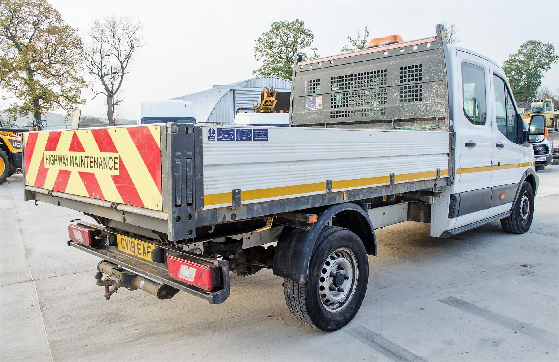 Ford Transit 350 TDCI 130 L3 LWB double cab tipper van Registration Number: CV18 EAF Date of - Image 3 of 27