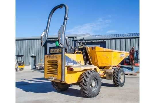 Thwaites 3 tonne swivel skip dumper  Year: 2013 S/N: C5134 Recorded Hours: 1903 ** Engine smoking ** - Image 4 of 20