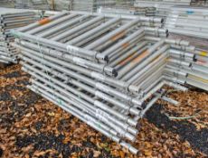 Pallet of 21 miscellaneous Boss aluminium scaffold end frames as photographed