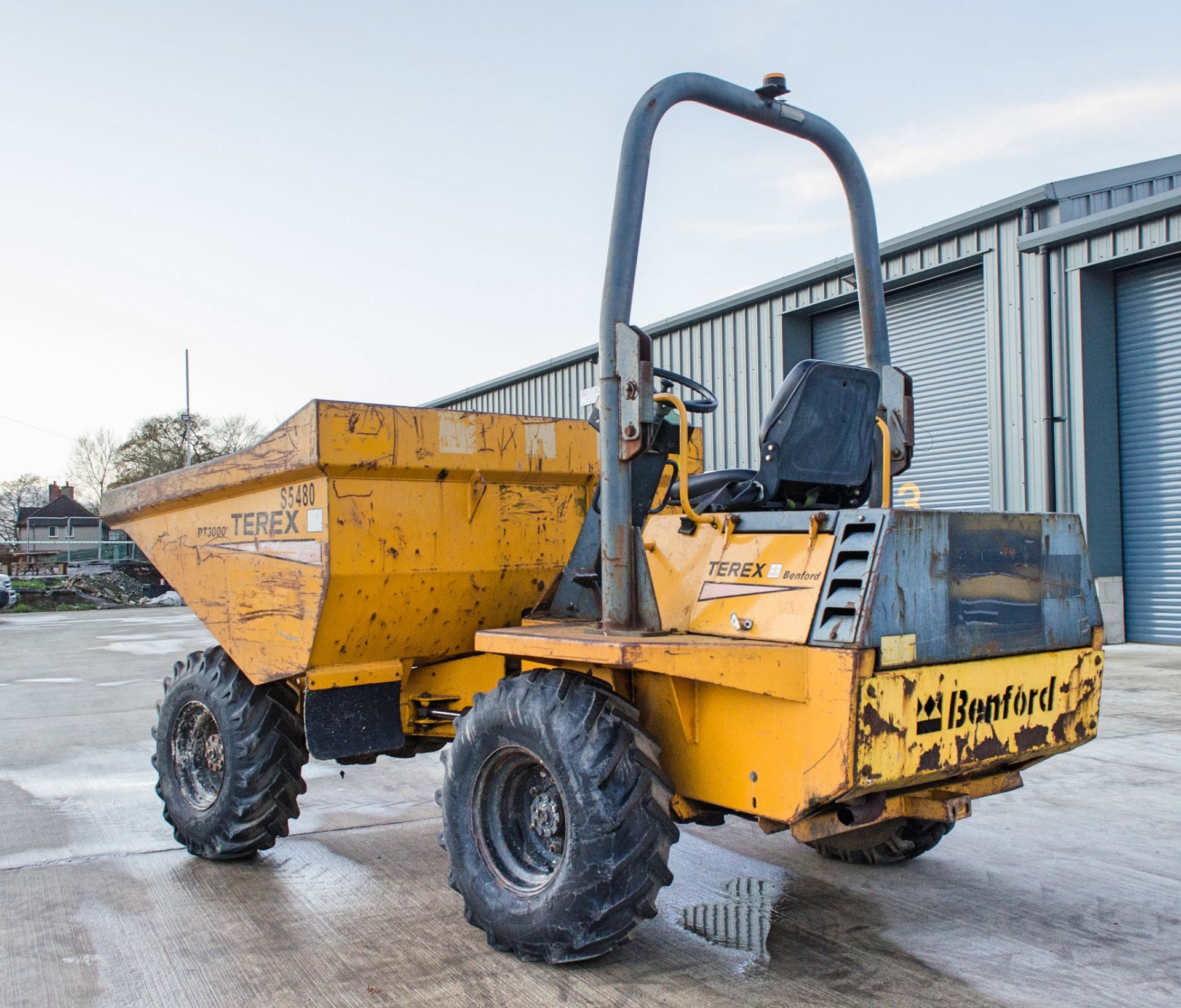 Terex PT3000 3 tonne straight skip dumper Year: 2005 S/N: E501AR010 Recorded hours: 2976 S5480 - Image 4 of 21