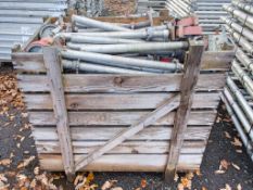 Wooden stillage of aluminium scaffold tower castors ** as photographed **
