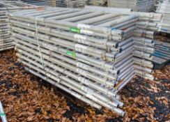 Pallet of 18 Boss 1.5 metre aluminium scaffold tower end frames as photographed