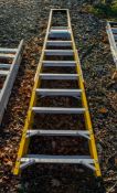 9 tread fibreglass framed aluminium step ladder 1807-5997