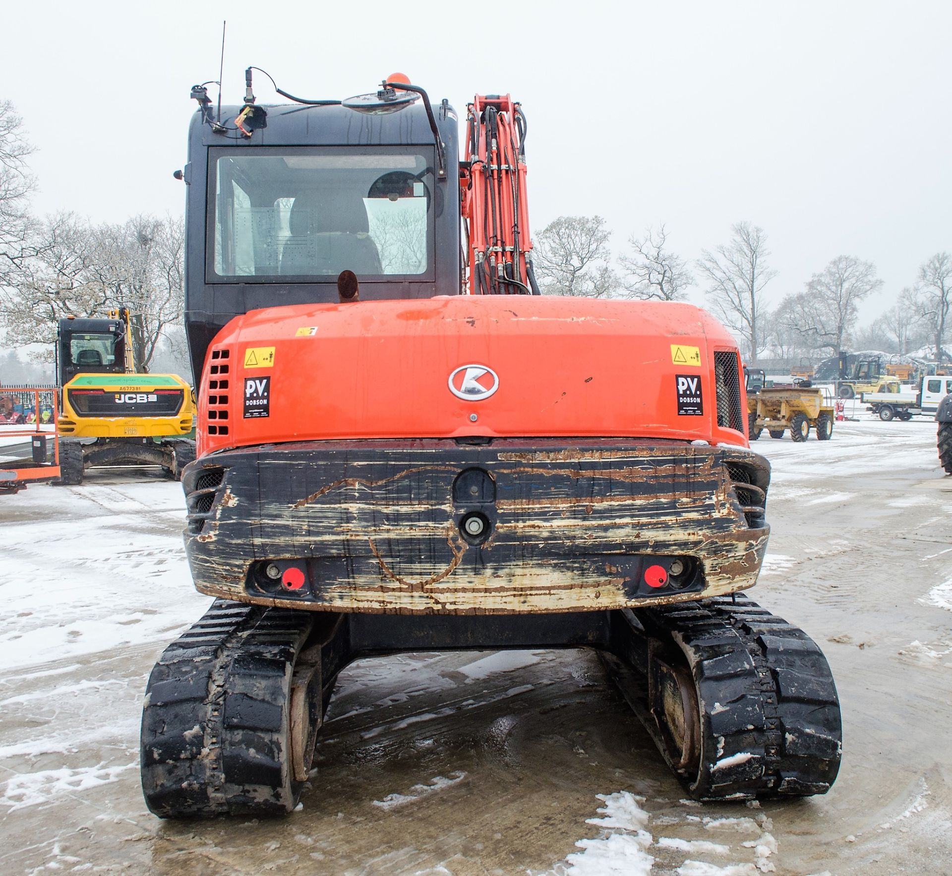 Kubota KX080-4 8 tonne rubber tracked excavator Year: 2014 S/N: 32342 Recorded Hours: 6806 blade, - Image 6 of 22