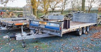 Brian James 14' x 6' 6" tri axle tilt bed car transporter/flat bed trailer S/N 22562 18803