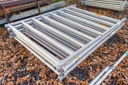 Pallet of 6 miscellaneous Boss aluminium scaffold end frames as photographed