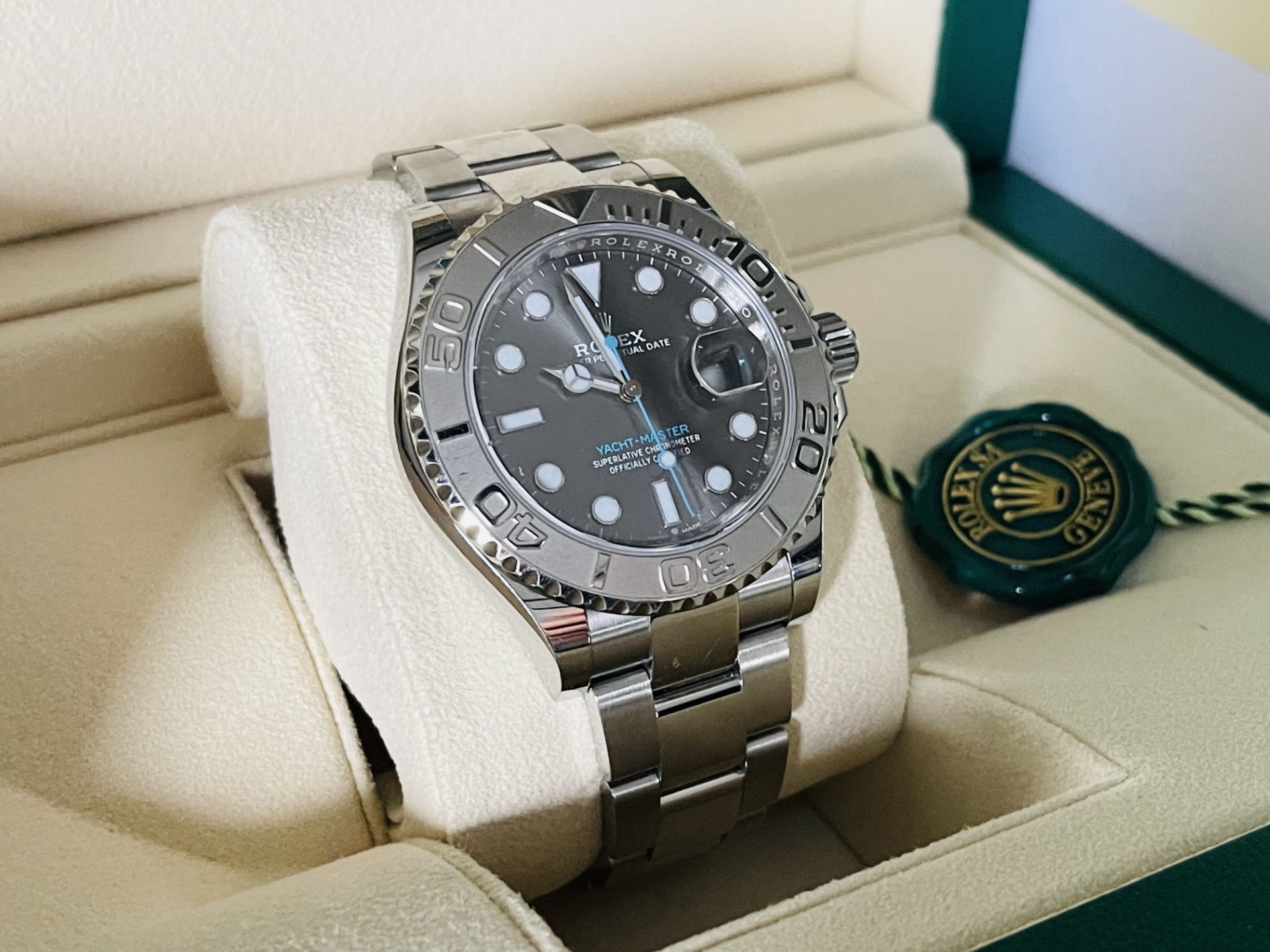 ** ON SALE ** Rolex Yacht Master 40mm Oystersteel and platinum 2020 Year Slate Dial ** Full Set** - Image 6 of 18