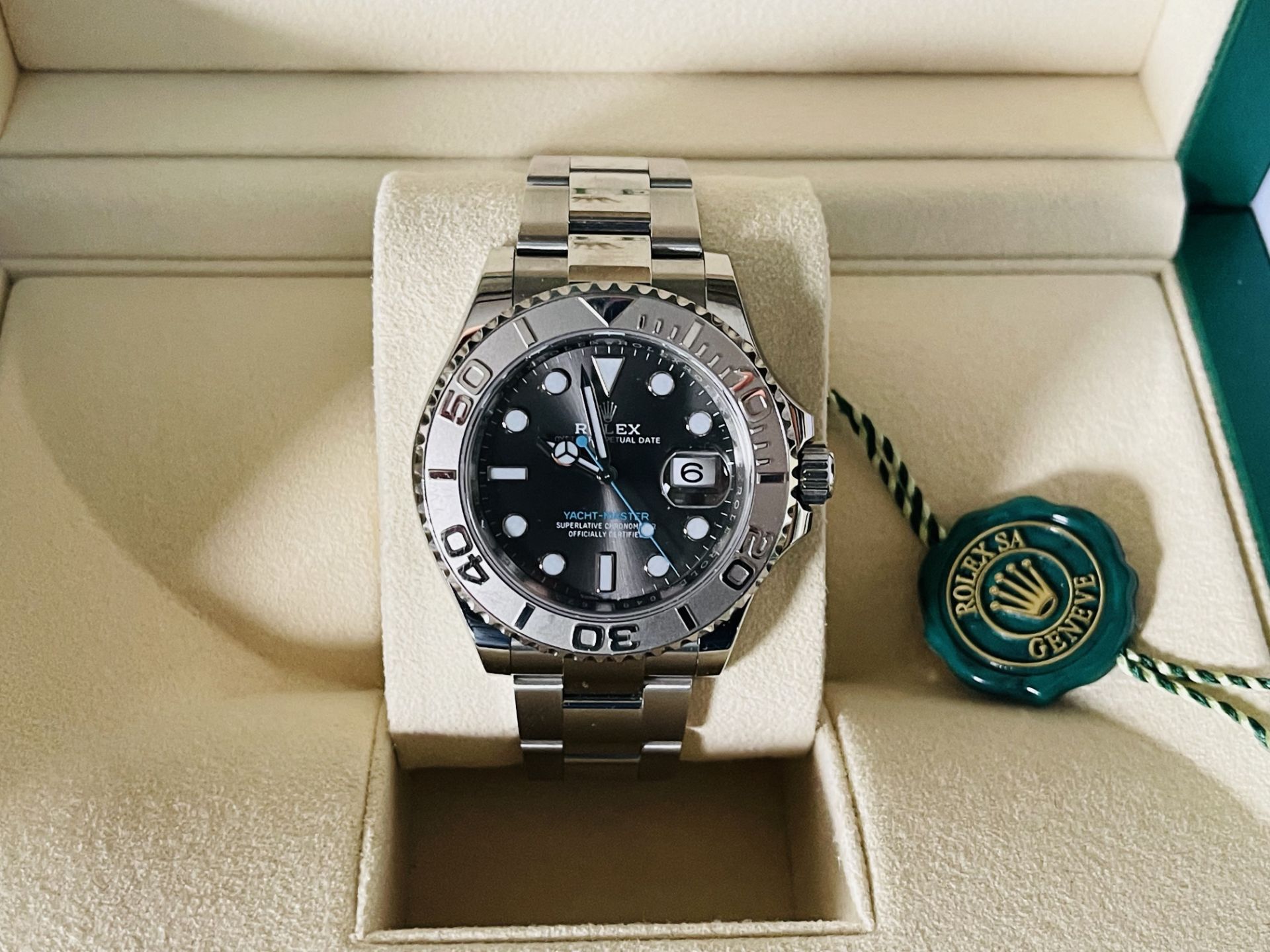 ** ON SALE ** Rolex Yacht Master 40mm Oystersteel and platinum 2020 Year Slate Dial ** Full Set** - Bild 7 aus 18